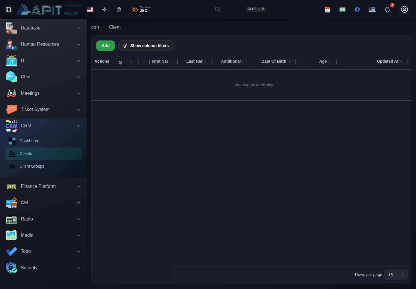 CRM product view 2