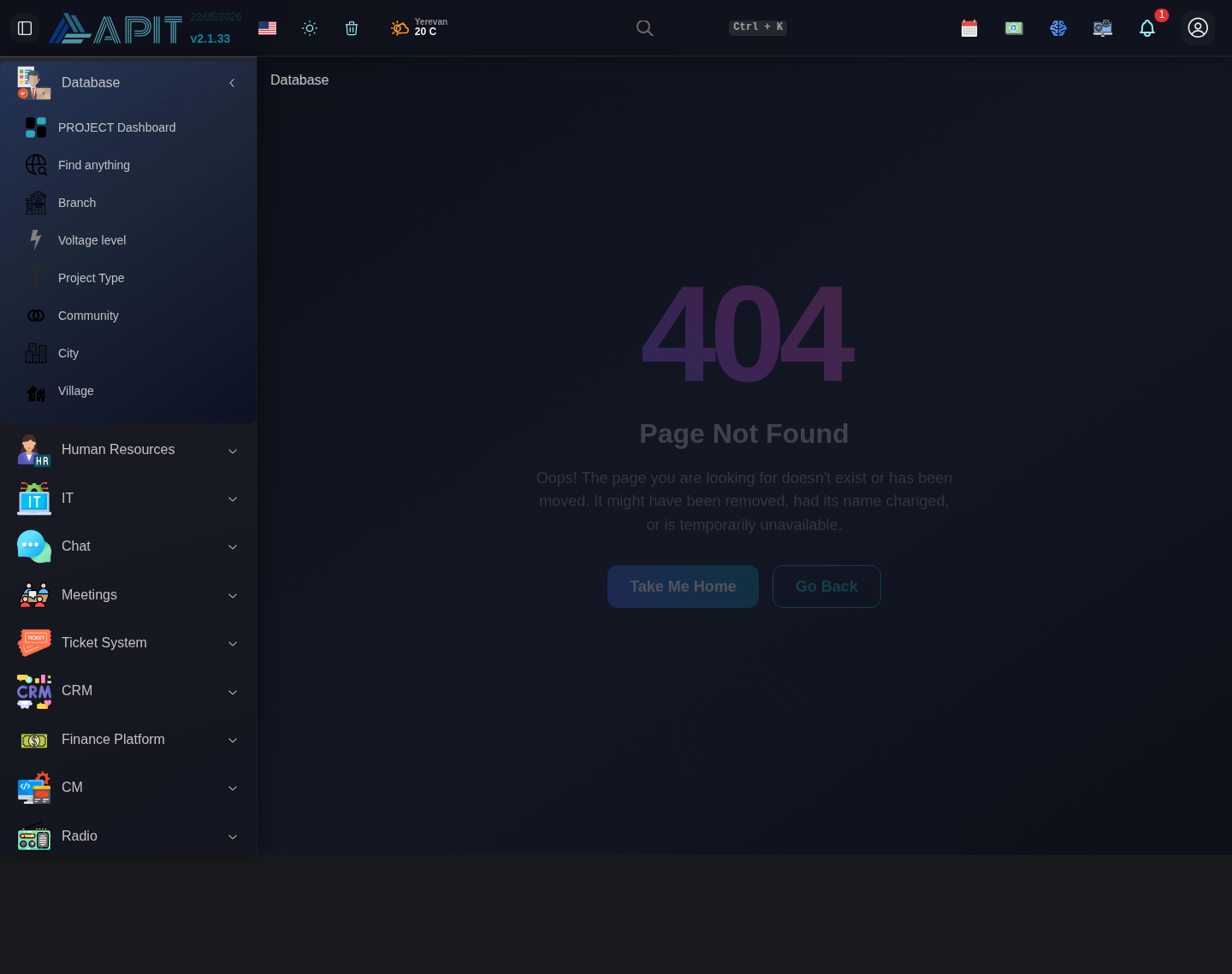 Database & Projects product view 3